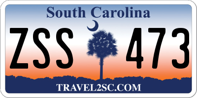 SC license plate ZSS473