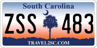 SC license plate ZSS483