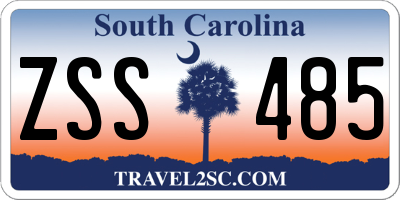SC license plate ZSS485