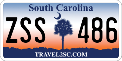 SC license plate ZSS486
