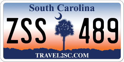 SC license plate ZSS489