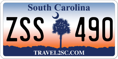 SC license plate ZSS490