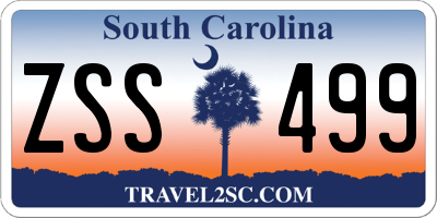 SC license plate ZSS499