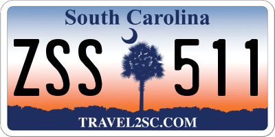 SC license plate ZSS511
