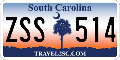 SC license plate ZSS514