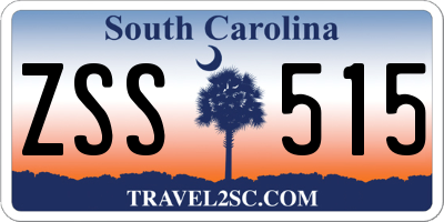 SC license plate ZSS515