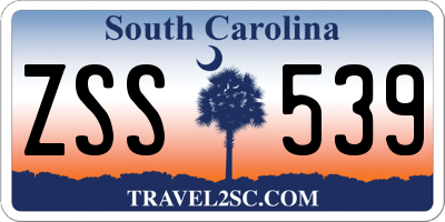 SC license plate ZSS539