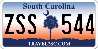 SC license plate ZSS544