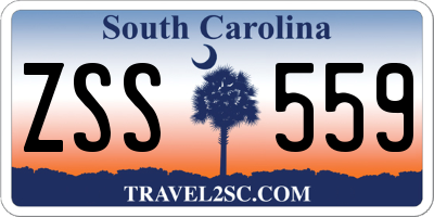 SC license plate ZSS559