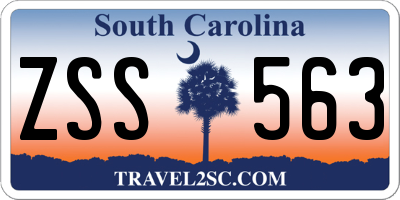 SC license plate ZSS563