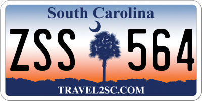 SC license plate ZSS564
