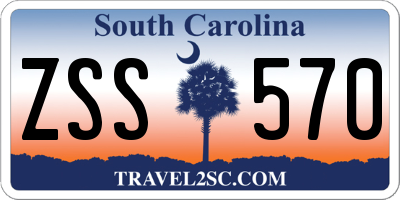 SC license plate ZSS570