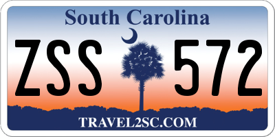 SC license plate ZSS572