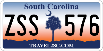 SC license plate ZSS576