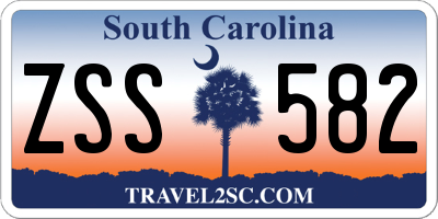SC license plate ZSS582