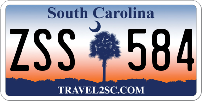 SC license plate ZSS584