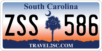 SC license plate ZSS586