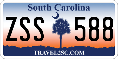 SC license plate ZSS588