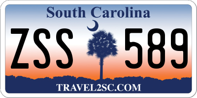 SC license plate ZSS589
