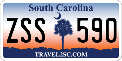 SC license plate ZSS590