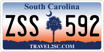 SC license plate ZSS592