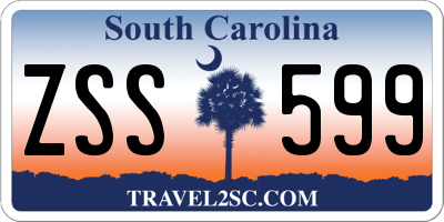 SC license plate ZSS599