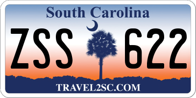 SC license plate ZSS622
