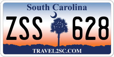 SC license plate ZSS628