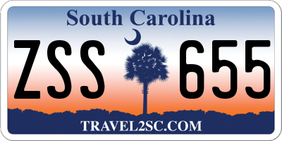 SC license plate ZSS655