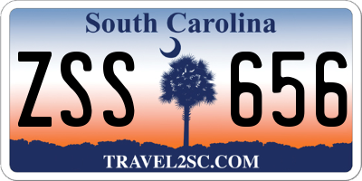 SC license plate ZSS656