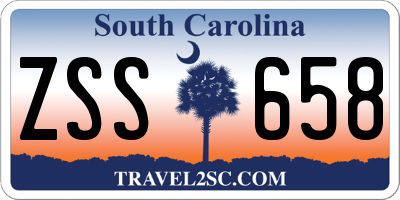 SC license plate ZSS658