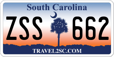 SC license plate ZSS662