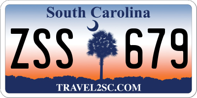 SC license plate ZSS679