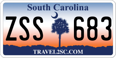 SC license plate ZSS683