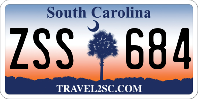 SC license plate ZSS684