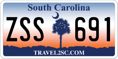 SC license plate ZSS691