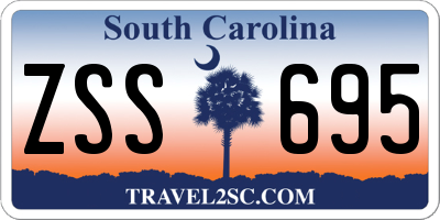 SC license plate ZSS695