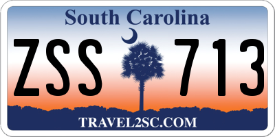 SC license plate ZSS713