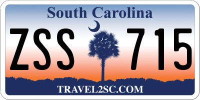 SC license plate ZSS715