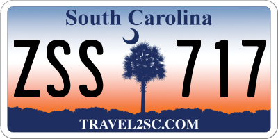 SC license plate ZSS717