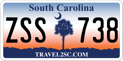 SC license plate ZSS738