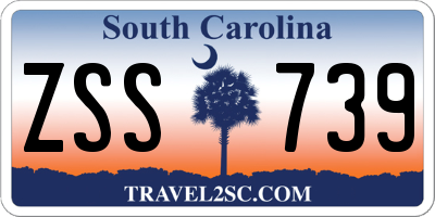 SC license plate ZSS739