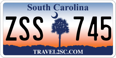 SC license plate ZSS745