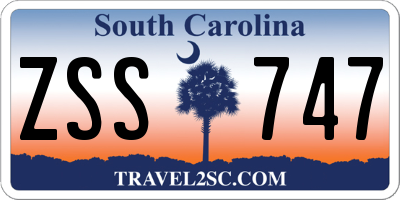 SC license plate ZSS747