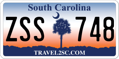 SC license plate ZSS748