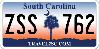 SC license plate ZSS762