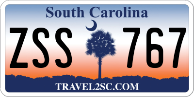 SC license plate ZSS767