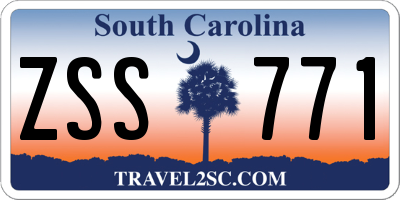 SC license plate ZSS771