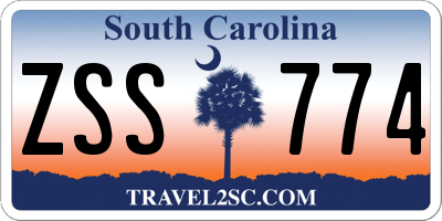 SC license plate ZSS774