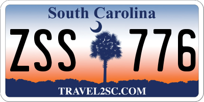 SC license plate ZSS776
